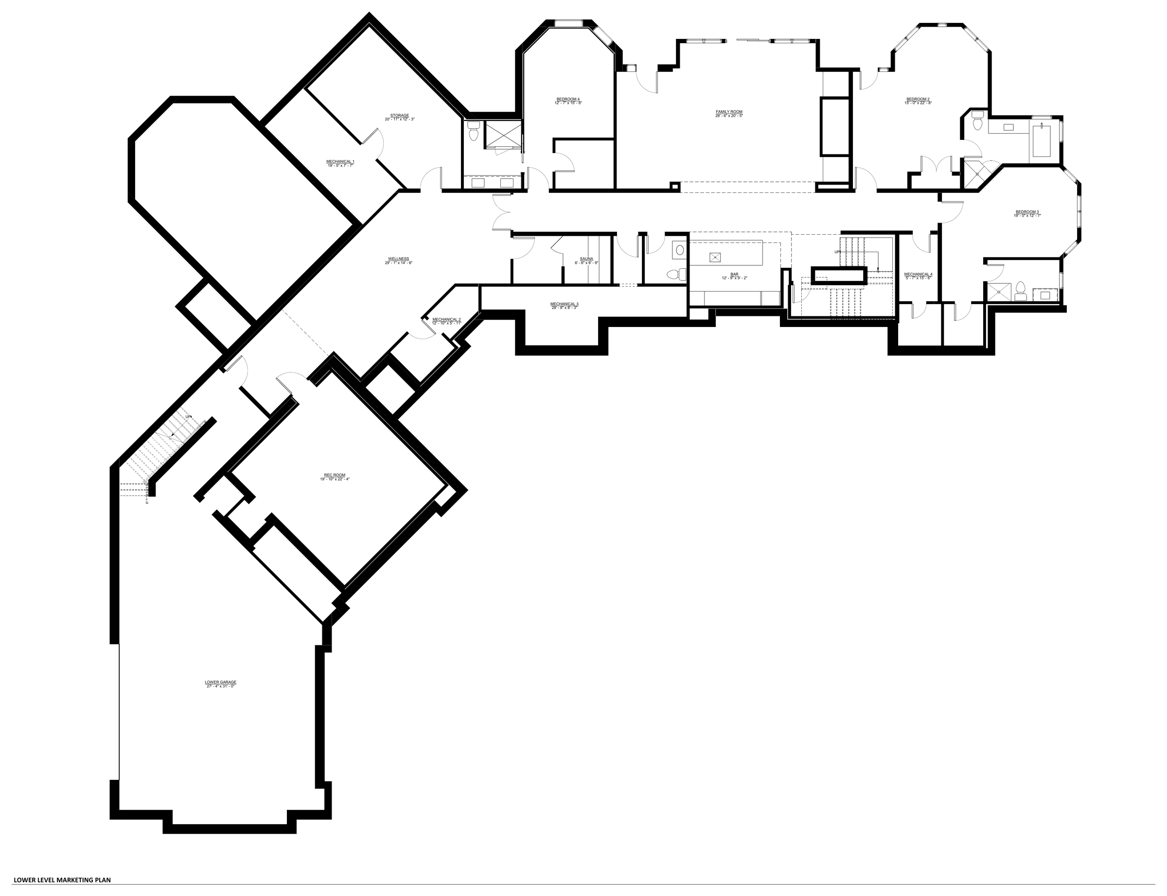 Lower level marketing plan for 2845 Little Orchard Way